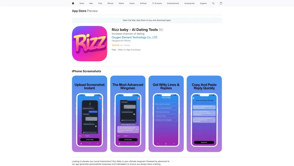 Rizz Baby: AI Dating Tool for Personalized Responses & Icebreakers