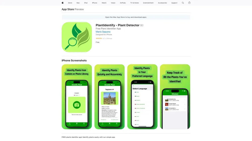 PlantIdentify: AI-Based App for Free, Instant Plant Recognition