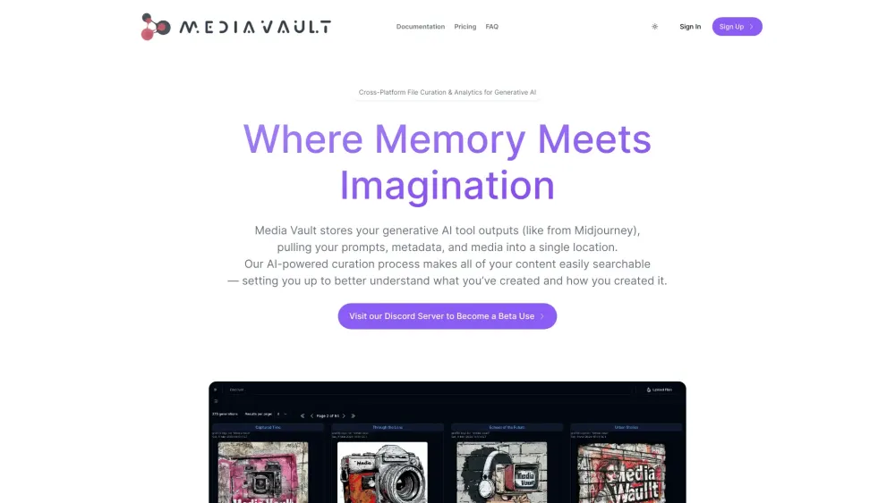 Media Vault AI: Store, Search, Organize Generative AI Assets Securely