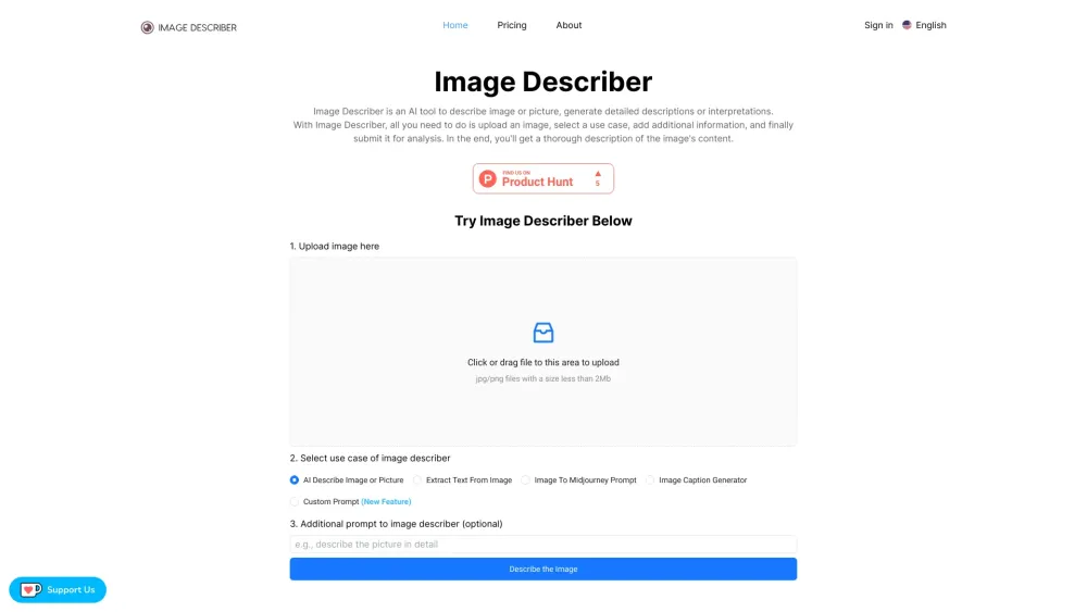 Image Describer: AI Tool for Detailed Captions & SEO Benefits