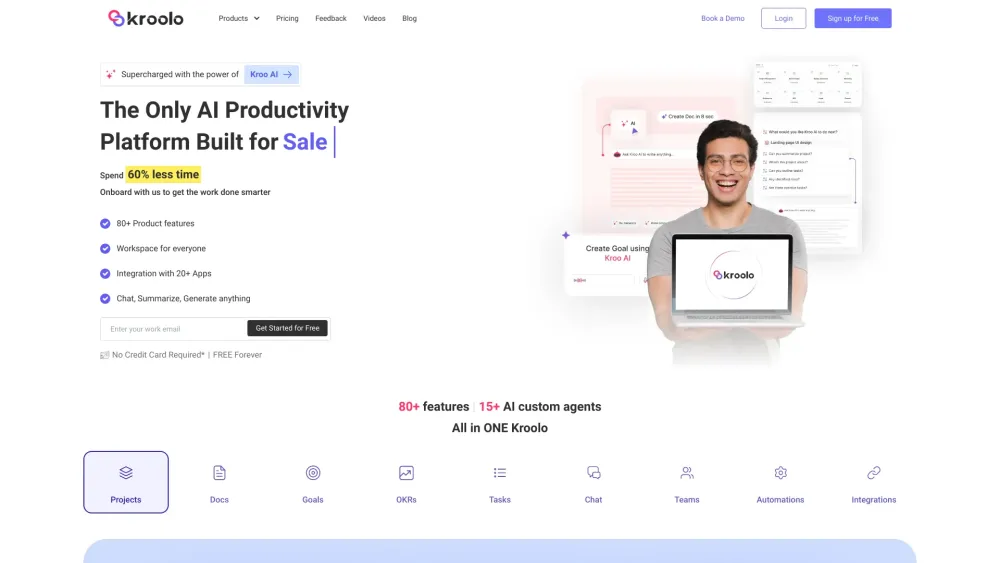 Kroolo: AI Productivity, Projects, Tasks & Team Communication Hub