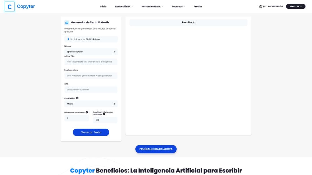 Copyter: AI-Powered Text Generation Tool for Multiple Purposes