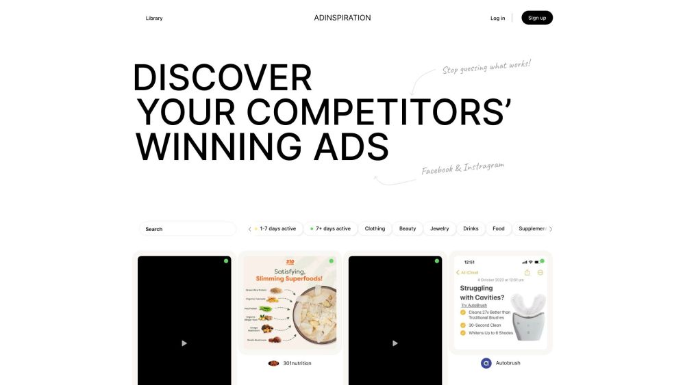 Adinspiration: Discover Competitors' Winning Facebook & Instagram Ads