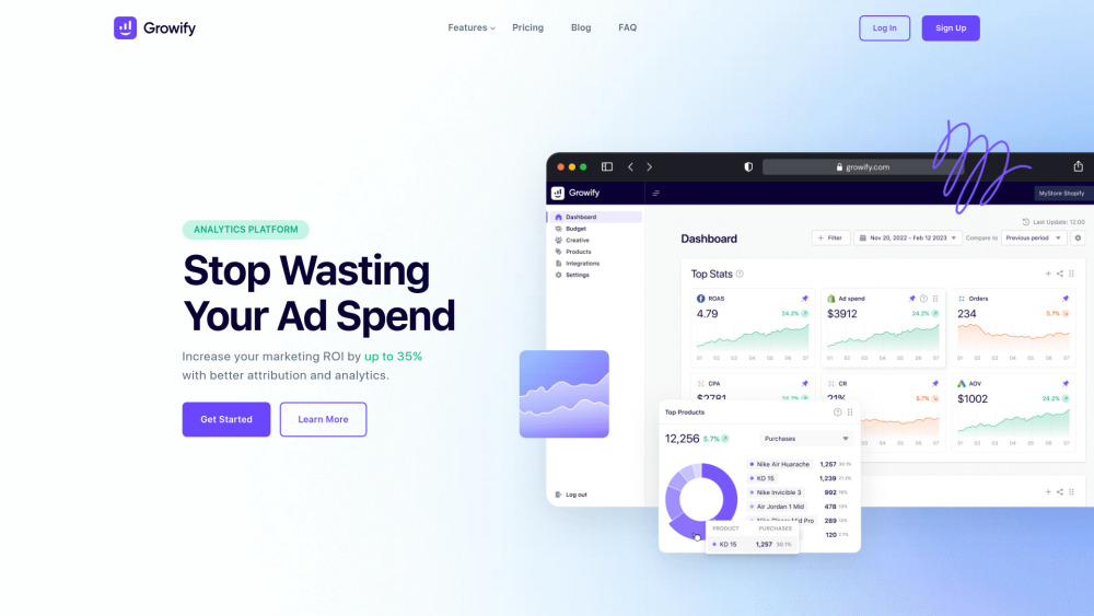 Growify: Attribution, Analytics & Campaign Optimization for Marketing