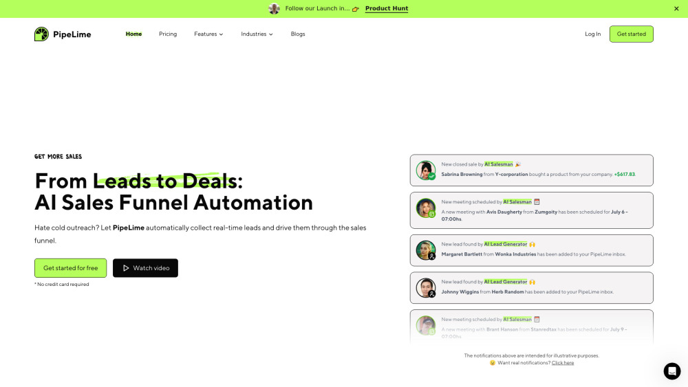 PipeLime: AI Lead Generation & Sales Funnel Automation Platform