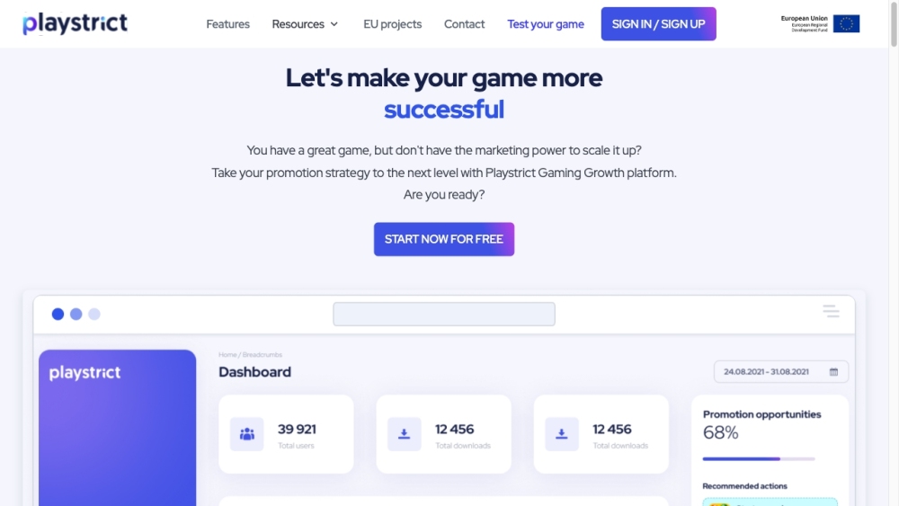 Playstrict: Game Growth Platform for Marketing and Monetization