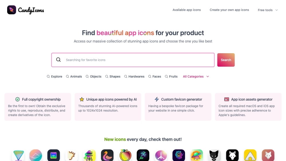 CandyIcons: AI Generator for Stunning, Unique, Easy-to-Use App Icons