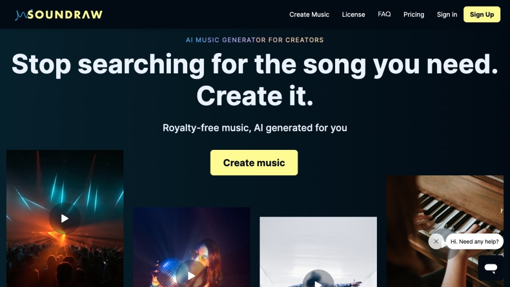 SOUNDRAW - AI Music Generator: Royalty-Free Tracks for Videos and More