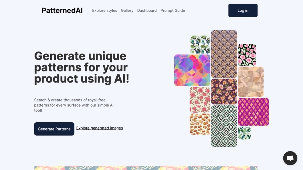 PatternedAI: AI-Powered Seamless Pattern Maker, Free Downloads