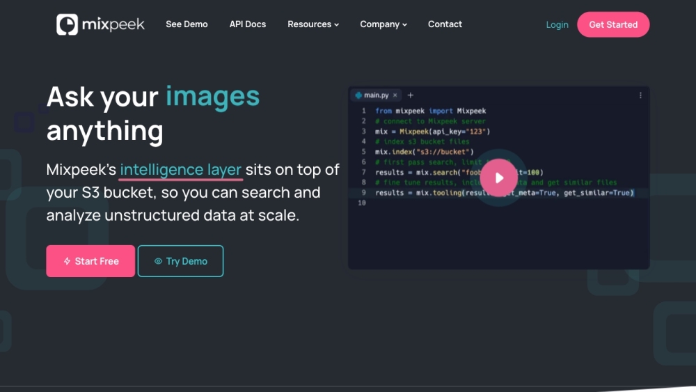 Mixpeek: Intelligent File Store with Google-Like Search API & More