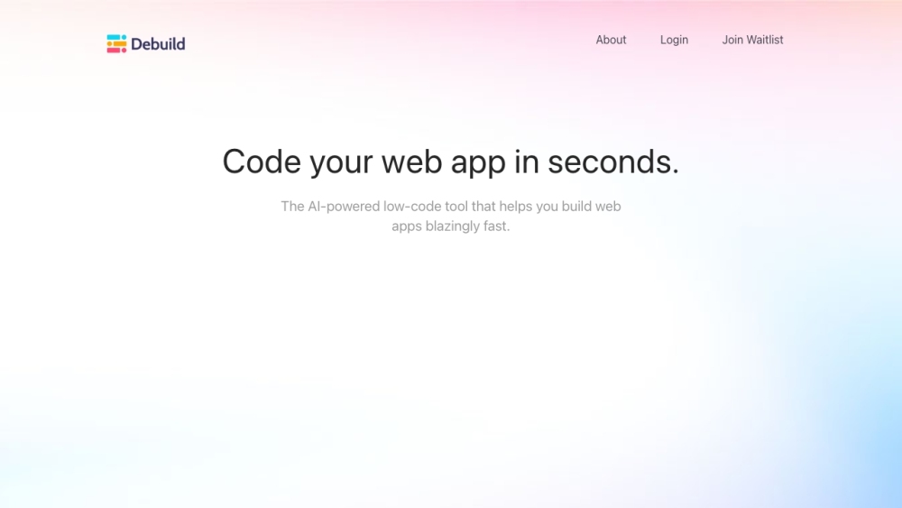 Debuild: AI Low-Code Web App Builder, React & SQL, One-Click Deployment