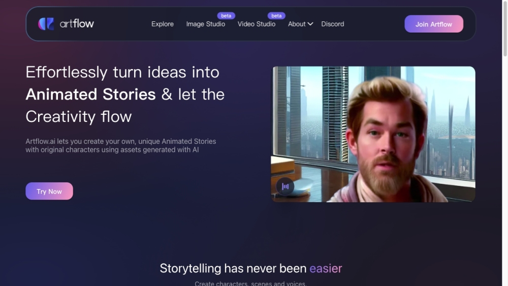 Artflow.ai: Turn Ideas into Animated Stories with AI Assets