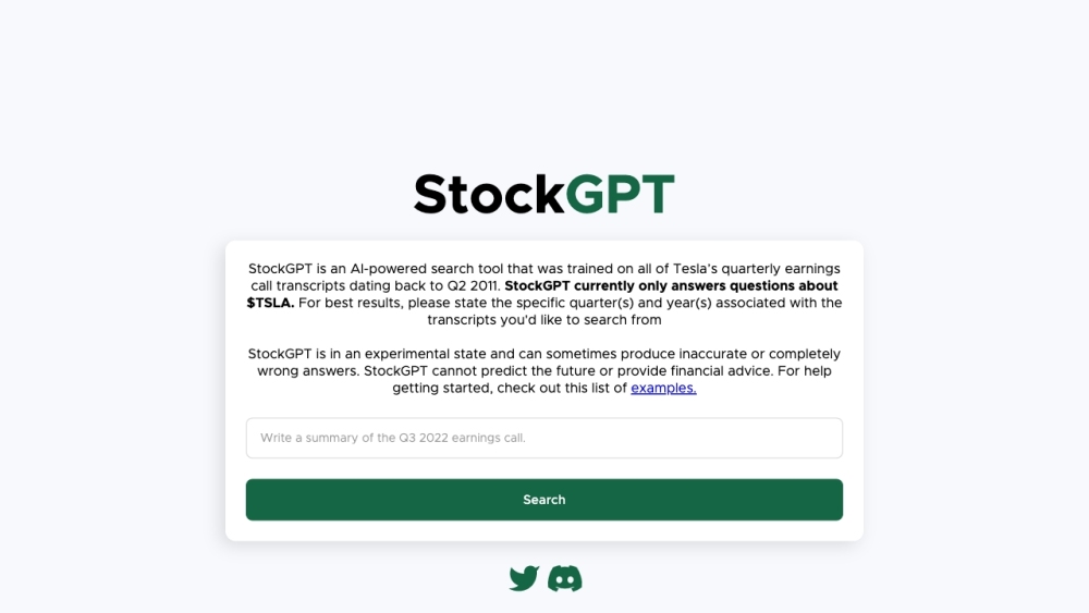 StockGPT: AI Tool for SP500 Earnings Call Transcripts by Quarter/Year