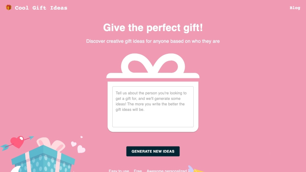 Cool Gift Ideas: Personalized AI-Powered Unique Gift Suggestions Tool