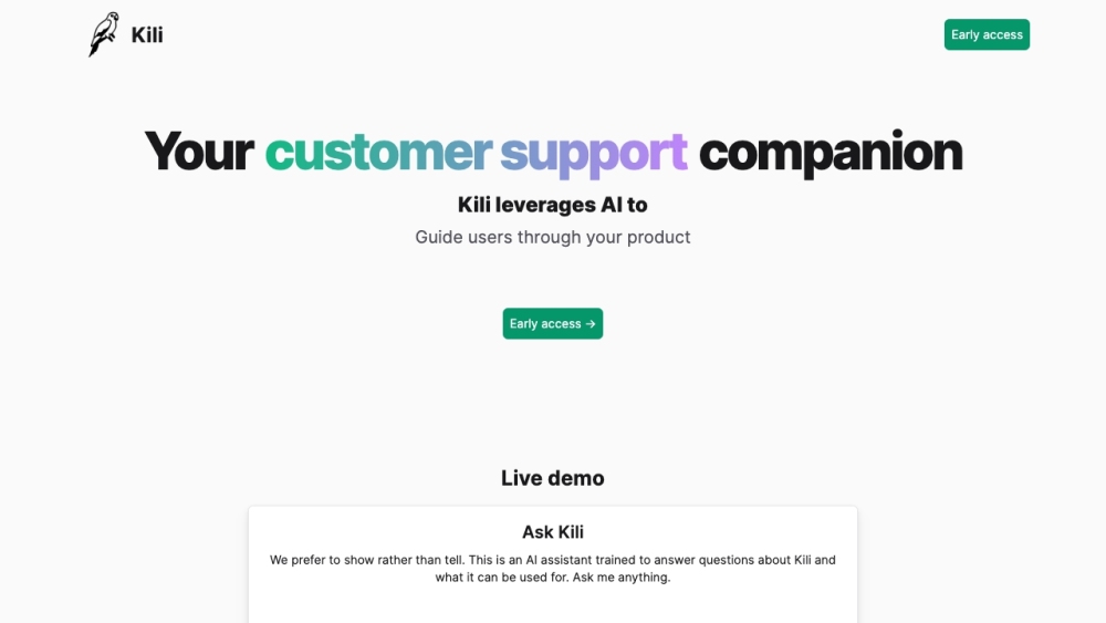 Kili: AI Assistant for Customer Service & Knowledge Leverage