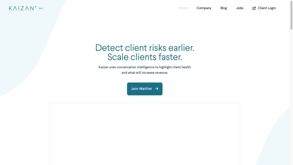 Kaizan: Intelligence Platform for Client Success & Revenue Growth