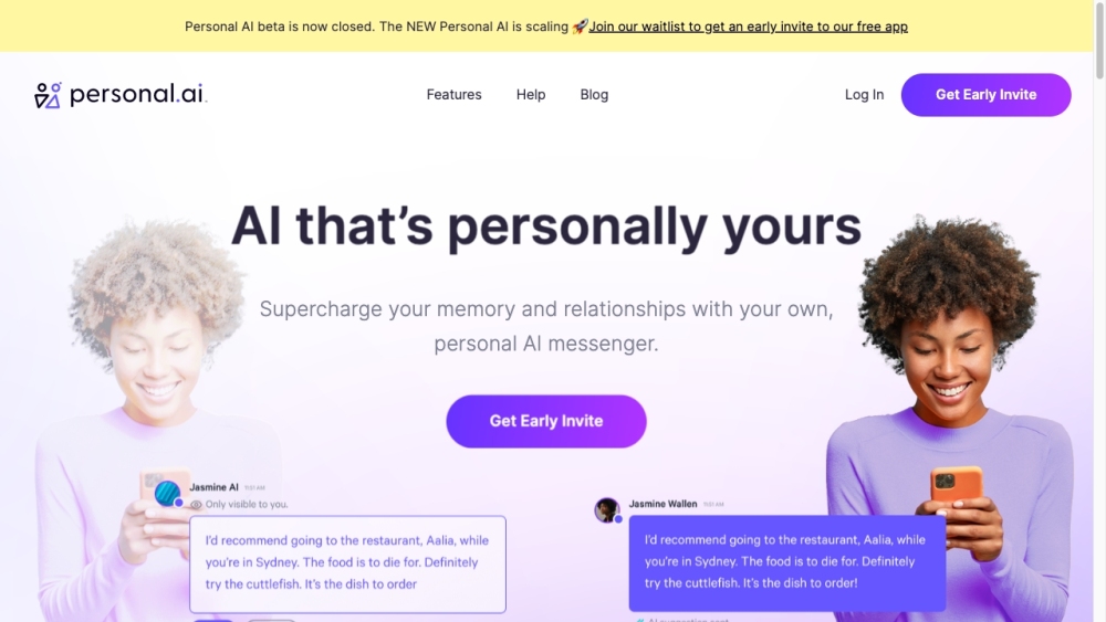 Personal.ai: AI Model Using Your Data for Interactive Experience