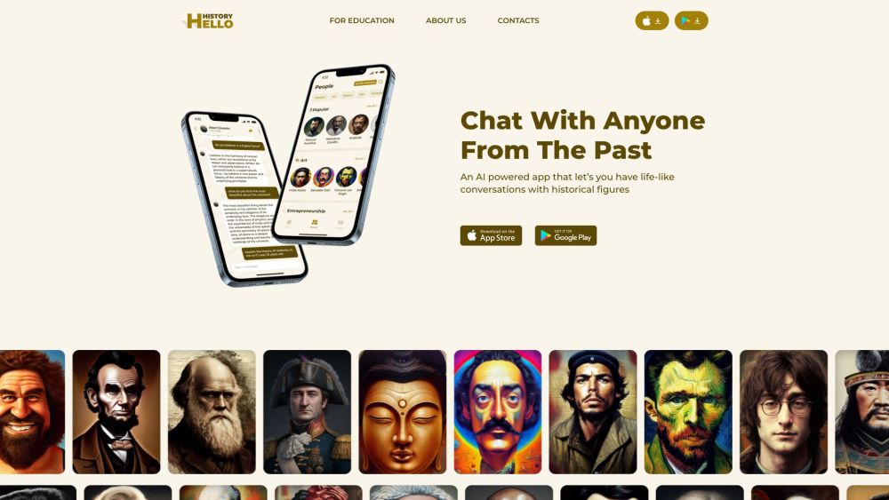 Hello History AI App: Lifelike Chats with Historical Figures