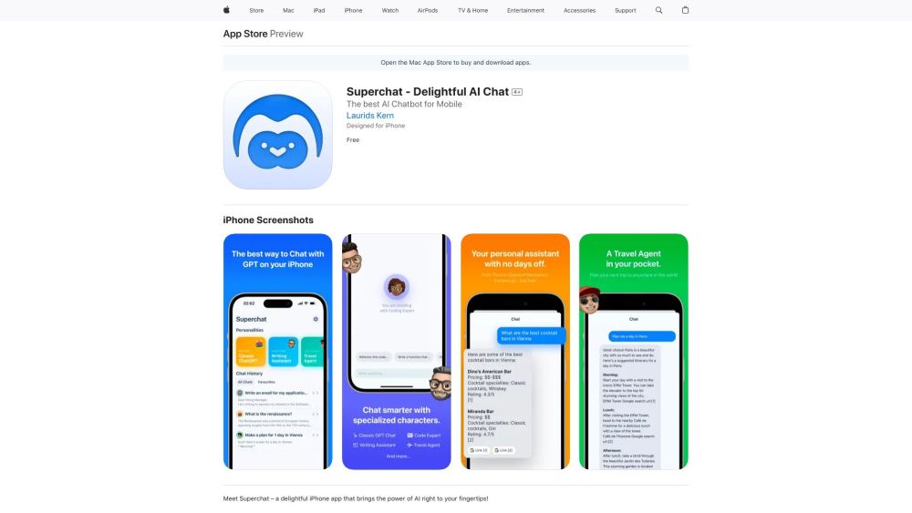 Superchat: AI iPhone App for Seamless & Fun Conversations