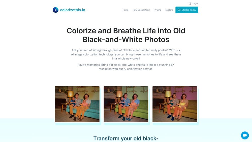 ColorizeThis.io: AI-Powered Photo Colorization for Vibrant Memories