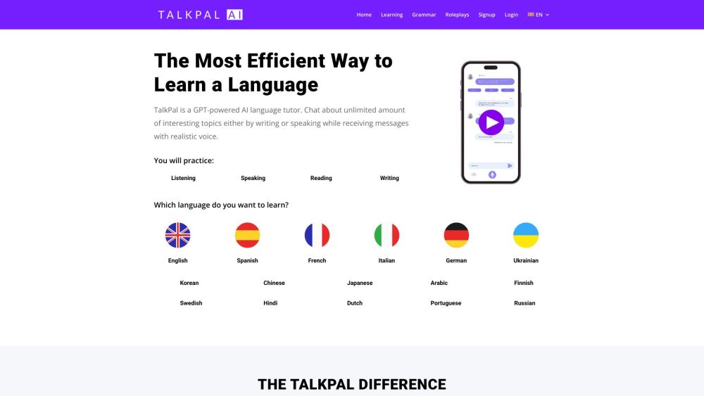 **TalkPal: AI Language Tutor with Instant Feedback for Practice**