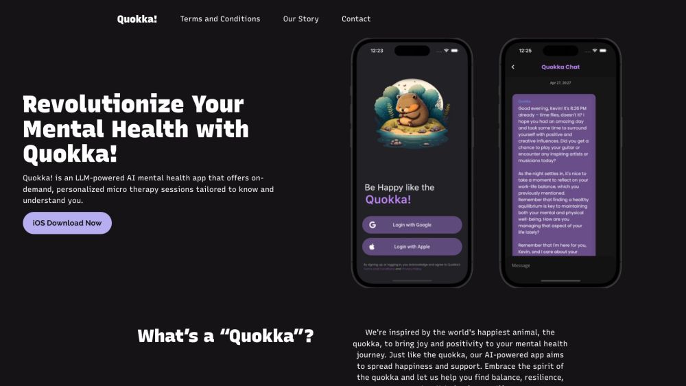 Quokka: AI-Powered Personalized Therapy for Mental Health Support