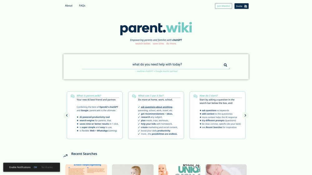 Parent.wiki: Time-Saving Search for Parents, Curated for Better Results