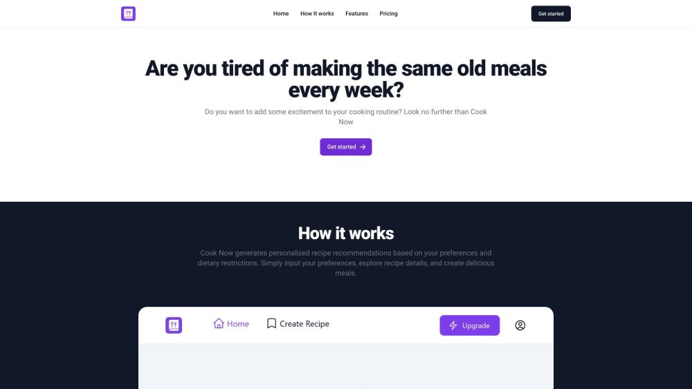 Cook Now: AI Meal Planning with RecipeGenius | Personalized Recipes