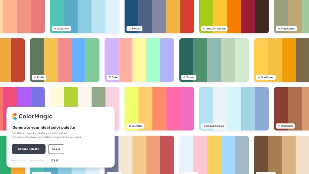 ColorMagic: AI Color Palettes from Keywords & Images, Stunning Results