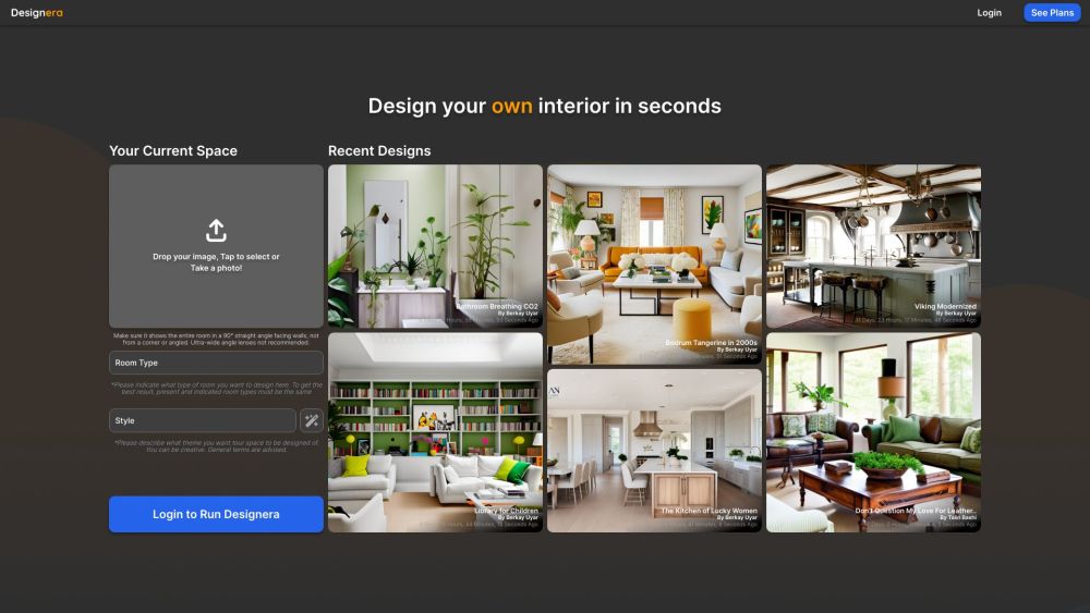 Designera: AI-Powered Personalized Room Design Ideas for Every Space