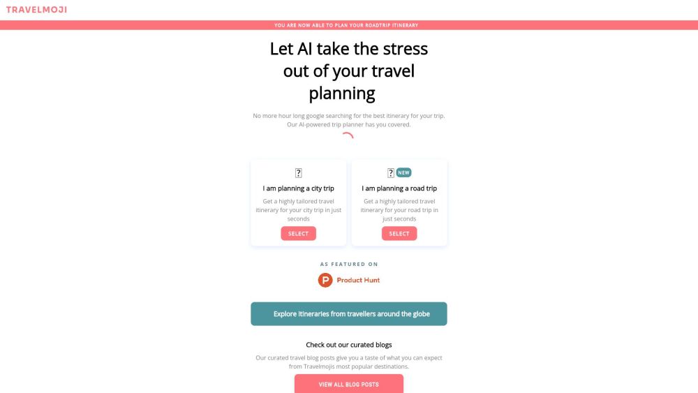 Travelmoji: Simplified Travel Planning with Personalized Itineraries