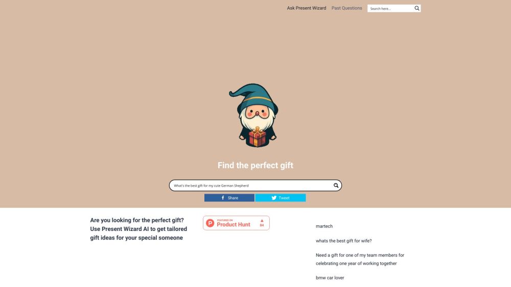 PresentWizard: AI Gift Tool for Personalized Recommendations