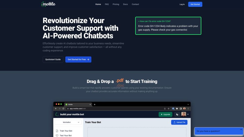 Mottle: Custom Chatbots for Customer Support, No Coding Required