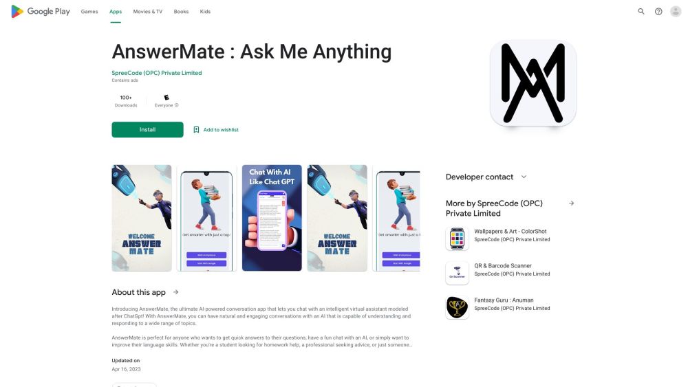 AnswerMate: AI Conversation App with Intelligent Virtual Assistant