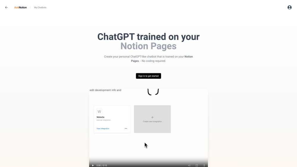 AskNotion: Create Chatbots from Notion Pages, No Coding Needed