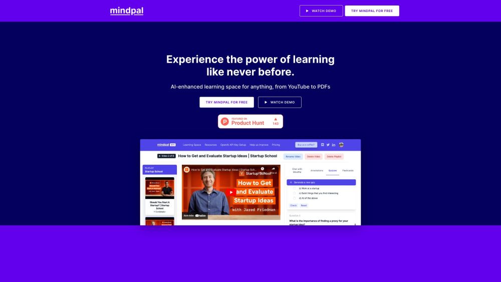 MindPal: AI-Powered Platform to Enhance Productivity with Features