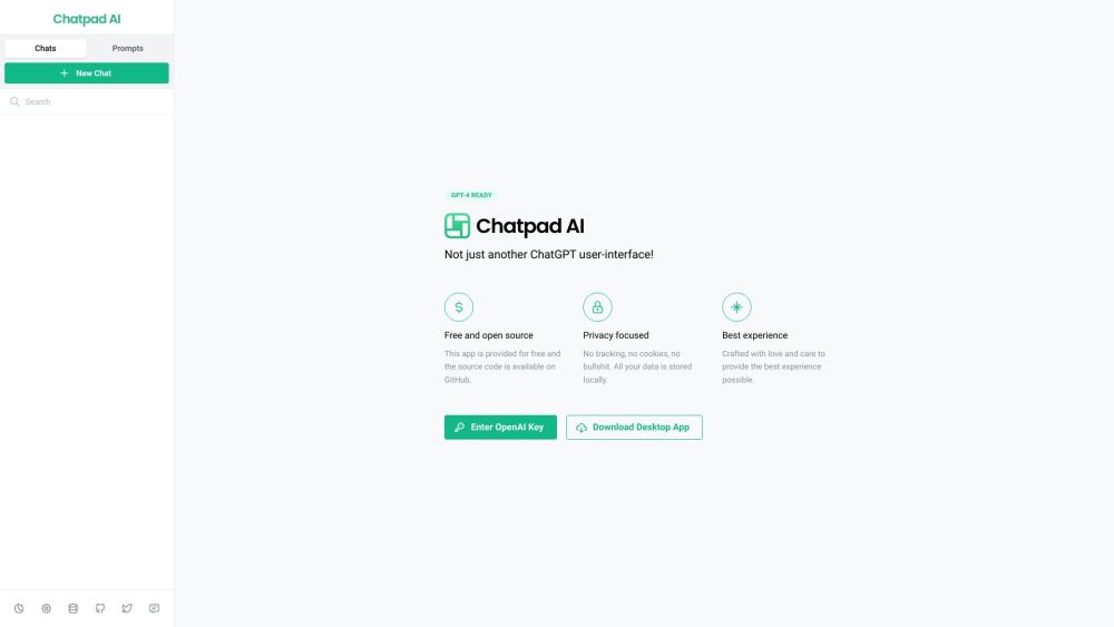 Chatpad AI: Sleek Interface for OpenAI's ChatGPT Language Model