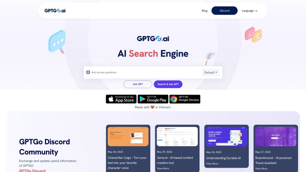 **GPTGO - ChatGPT Free Search: Google Tech + Intelligent Responses**