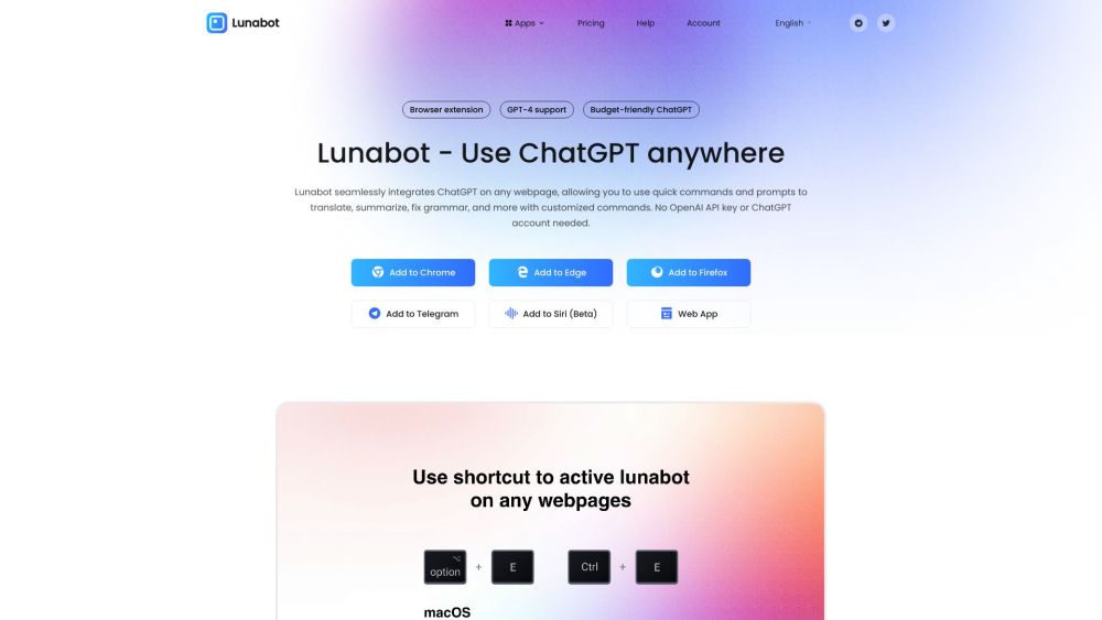 Lunabot.AI: Simplifies Webpage Tasks with ChatGPT for Efficient Automation