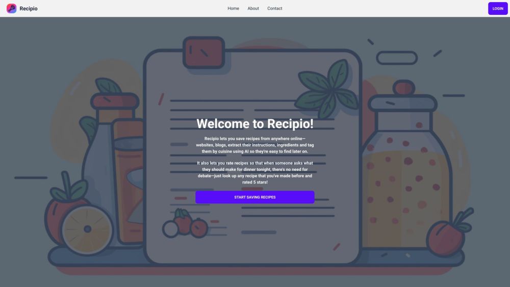 Recipio: AI Recipe Saver & Organizer from Any Online Source