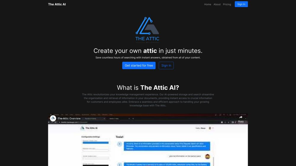 The Attic AI: Revolutionize Information Management & AI-Powered Retrieval