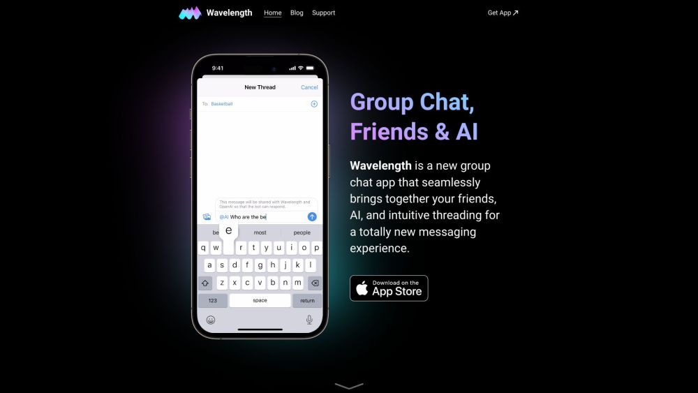 Wavelength: AI-Powered Chat, Threaded Conversations, Connect with Friends