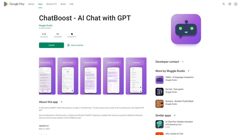 ChatBoost: Elevate Android ChatGPT Experience with Enhanced Features