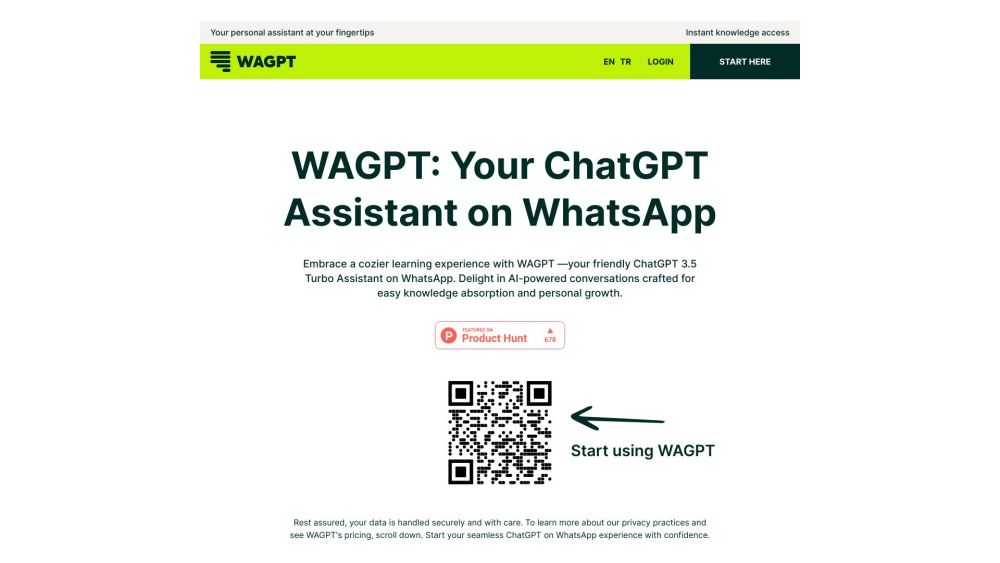 WAGPT: AI Learning on WhatsApp with ChatGPT 3.5 Turbo Assistant