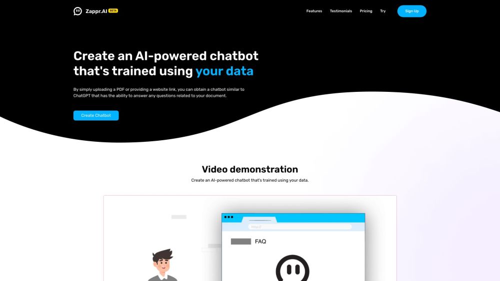 Zappr.AI: AI Chatbots Trained with PDF & Website Data Seamlessly