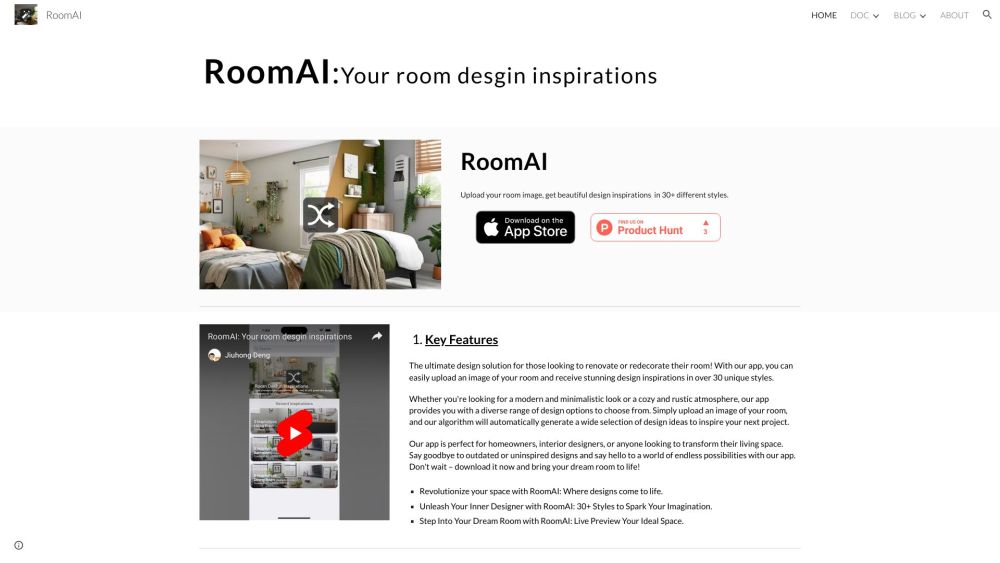 Room AI: Instant AI-Generated Style Proposals for Room Design