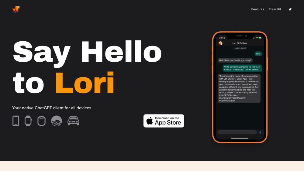 **Lori GPT: Native AI Assistant for iOS with Conversational Features**