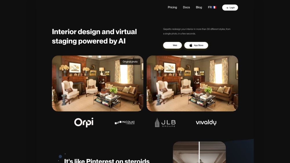 Gepetto AI: Revamp Interior Spaces with Virtual Staging Platform