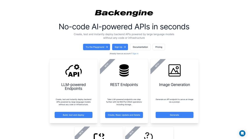 Backengine: Build Apps Fast Using Natural Language, No Code Needed