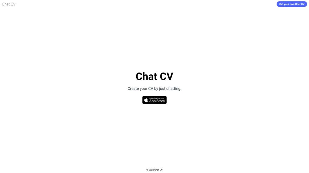 ChatCV: AI-Powered Resume & CV Builder Services - Chatbot-Powered Solutions